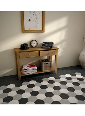 HEXATILE NEGRO - GRIS - BLANCO 17.5X20cm - ΕΞΑΓΩΝΑ ΜΑΤ ΠΛΑΚΑΚΙΑ 20338 20339 20340