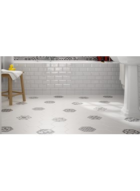 EQUIPE HEXATILE BLANCO AND HARMONY BW 17.5X20cm - ΕΞΑΓΩΝΑ ΜΑΤ ΠΛΑΚΑΚΙΑ 20339 21357