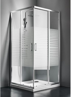 ΚΑΜΠΙΝΑ ΟΡΘΟΓΩΝΙΑ STARLET CORNER ENTRY CS12080S (120X80 CM) - STRIPES ΚΡΥΣΤΑΛΛΟ