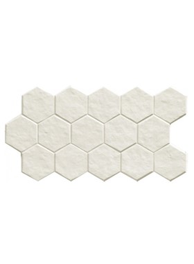 HEXAGON WHITE 26.5X51 - ΛΕΥΚΟ ΜΑΤ ΠΟΡΣΕΛΑΝΑΤΟ ΠΛΑΚΑΚΙ ΣΕ ΜΟΤΙΒΟ ΕΞΑΓΩΝΟΥ