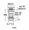 ΒΑΛΒΙΔΑ ΝΙΠΤΗΡΑ IDEAL STANDARD E1483XG ΜΑΥΡΟ ΜΑΤ CLIC-CLAC ΧΩΡΙΣ ΥΠΕΡΧΕΙΛΙΣΗ