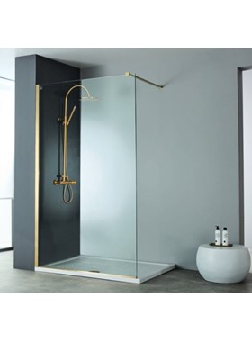 ΠΑΝΕΛ ΝΤΟΥΣΙΕΡΑΣ GOLD BRUSHED PVD DEVON IWIS WALK-IN IW90C-211 (90xY200cm) ΚΑΤΑ ΑΛΑΤΩΝ