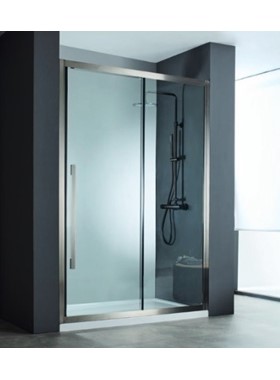 ΚΑΜΠΙΝΑ ΝΤΟΥΣΙΕΡΑΣ DEVON NOXX SLIDER SLN100C-411 BLACK BRUSHED PVD (102-105)cm x h200cm CLEAN GLASS