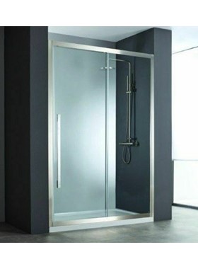 ΚΑΜΠΙΝΑ ΝΤΟΥΣΙΕΡΑΣ DEVON NOXX SLIDER SLN100C-111 INOX BRUSHED PVD (97-99)cm x h200cm CLEAN GLASS