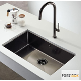 FORTINOX SQUADRO 28075-411 (74x44cm) - ΝΕΡΟΧΥΤΗΣ INOX BLACK BRUSHED PVD ΥΠΟΚΑΘΗΜΕΝΟΣ