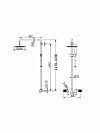 IMEX LINE BTD038-B/NG - ΘΕΡΜΟΣΤΑΤΙΚΗ ΣΤΗΛΗ ΝΤΟΥΣ 3 ΕΞΟΔΩΝ ΡΥΘΜΙΖΟΜΕΝΗ 115-165cm ΜΑΥΡΟ ΜΑΤ 