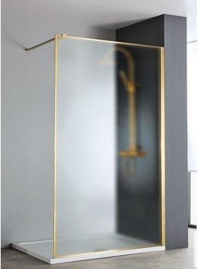 ΠΑΝΕΛ ΝΤΟΥΣΙΕΡΑΣ GOLD BRUSHED PVD DEVON IWIS FLUTED WALK-IN IW80FC-211 (80xY200cm) ΚΑΤΑ ΑΛΑΤΩΝ