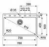 FRANKE CENTRO CNG 610/210-73 (78x50cm) ONYX - ΝΕΡΟΧΥΤΗΣ ΓΡΑΝΙΤΕΝΙΟΣ 3149000421